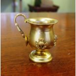 Miniature Coronation silver cup hallmarked London 1911, 5.5cm high approx.