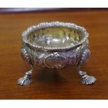 Early Victorian sterling silver salt hallmarked London 1839, 78g approx., 4.5cm high approx.