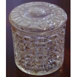 Edinburgh cut crystal lidded jar H12cm approx