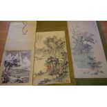 Three vintage Chinese scrolls