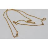 9ct yellow gold necklace weight: approx 5.3 grams, size: 57cm length