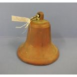 Antique bronze school bell ex. Boolambayte School (NSW) closed 1956, 20.5cm diameter, 20.5cm high