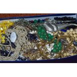 Box of various necklaces including angel wings