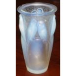 Rene Lalique Vase - Ceylan (Budgies) 24cm high, Model No. 905 Circa 1924. Marked R Lalique France,