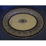 Royal Worcester 'Lily' pattern meat platter circa 1870, 58cm wide approx.