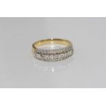 9ct gold and diamond ring weight: approx 3.98 grams, size: O-P/7