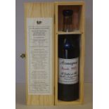 One bottle: 1937 Armagnac in wooden case