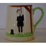 Novelty Carltonware "Hang mans" mug with verse to back, H9.5cm approx