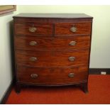 Georgian mahogany chest of drawers 110cm wide, 117cm high approx