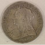 British 1898 silver crown