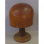 Millinery hat block & stand 53 cm diameter around base approx