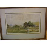Roberto Angelo Kittermaster Marshall 1849-1923 "A farm house" watercolour, 33.5cm X 57.5cm approx