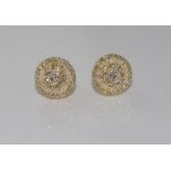 18ct yellow gold and diamond (0.7ct) studs weight: approx 2.41 grams