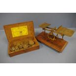 Vintage set of postage scales & set of weights