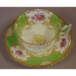 Early Coalport breakfast cup and saucer pattern 2665 - batwing