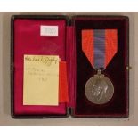 Australian Imperial Service medal presented to Herbert Digby, original box