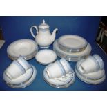 Royal Doulton 'Lorraine' dinner service for six comprising of coffeepot, 6 dinner plates, 6 side