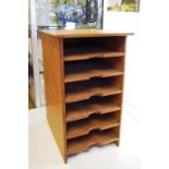 Vintage pine office filing shelves H50cm approx