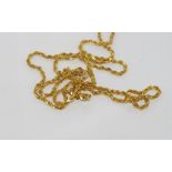 21ct yellow gold necklace with replacement 9ct clasp, total weight: approx 10.6 grams, size: