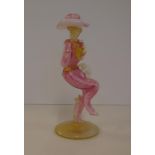 Murano glass lady figure 18cm high approx.