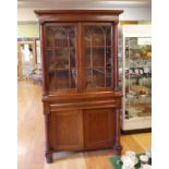 Colonial cedar elevated bookcase 116cm wide, 52cm deep, 216cm high