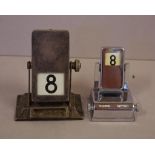 Two vintage desk calendars 9cm high (tallest) approx.