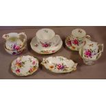 Quantity of Royal crown derby "posy" items to include 2 cups and saucers, 2 jugs and sugar bowls,