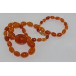 Butterscotch amber necklace size: approx 47cm length