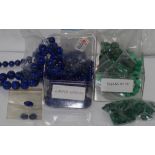 Good malachite and Lapis lazuli beads for jewellery making