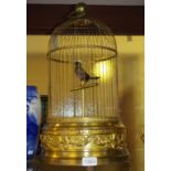 Large French musical bird automata in cage. In excellent working order