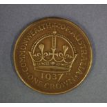 Australian 1937 crown silver coin