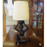 Barsony style lady electric table lamp 63 cm high including shade