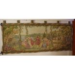 Antique style wall tapestry 193cm wide, 86cm high, made in Belgium