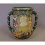 Rare Royal Doulton large two handled loving cup 1935 commerative celebrating the Coronation of