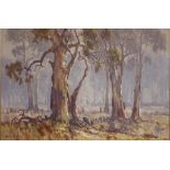 Allan Fizzell (1944-) Australian Landscape oil on board, signed lower left, 50cm x 76cm