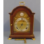 Vintage F. Elliot mantle clock with wind up movement, together with key, H22cm approx
