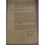 18th century Isle of Wight manorial document circa 1716, relating to land entitlements