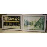 Two French scene prints 40.5cm X 56cm approx