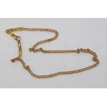 9ct rose & 18ct yellow gold variable link necklace total weight: approx 21.1 grams, size: approx