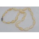 Vintage graduated ivory bead necklace approx 34cm, from a private collection. NB. this item cannot