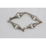 Modernist silver bracelet