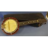 Cased banjo