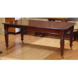 Victorian cedar extension table 182cm long (including 58.5cm extension), 103cm wide, 76cm high