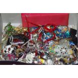 Large box of costume jewellery