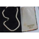 Vintage pearls with silver clasp size: approx 38cm length, in case