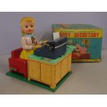 Vintage boxed Japanese tin toy 'Busy Secretary',