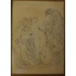 Attributed to Norman Lindsay (1879-1969) pencil sketch, 35 x 25cm approx