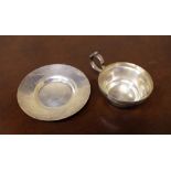 Georg Jensen sterling silver dish together with a sterling silver cup, total weight 79 grams approx