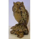Carved stone Chinese owl figure H23.5cm approx