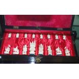 Vintage Chinese boxed chess set